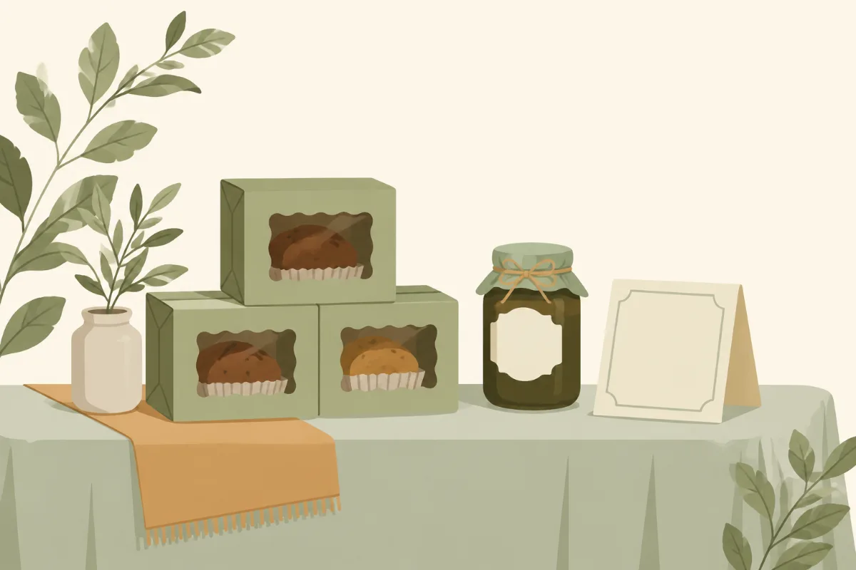 A flow diagram of the ordered steps to start a cottage food business